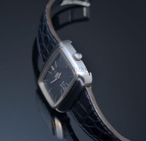 C.1970s Omega 37mm DeVille 156.0002 ST Blue dial automatic date in Steel - Image 7