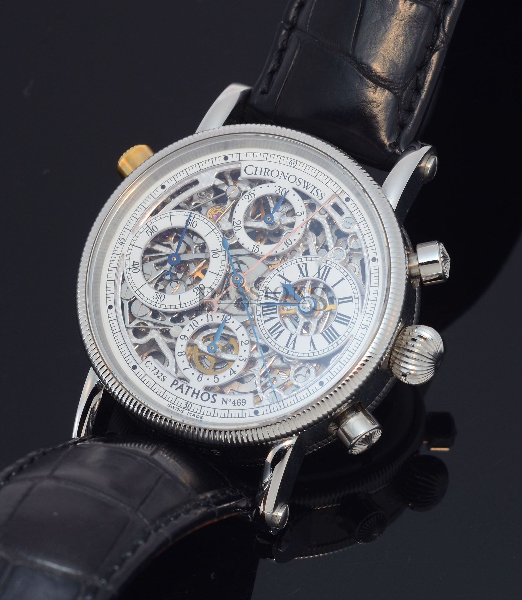 2012 Chronoswiss 38mm Pathos Skeleton Split-Seconds Chronograph CH7323 S automatic in Steel - Image 9
