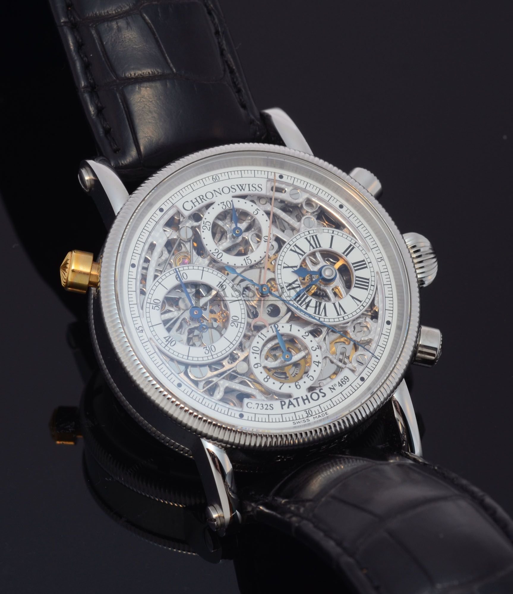 2012 Chronoswiss 38mm Pathos Skeleton Split-Seconds Chronograph CH7323 S automatic in Steel - Image 10