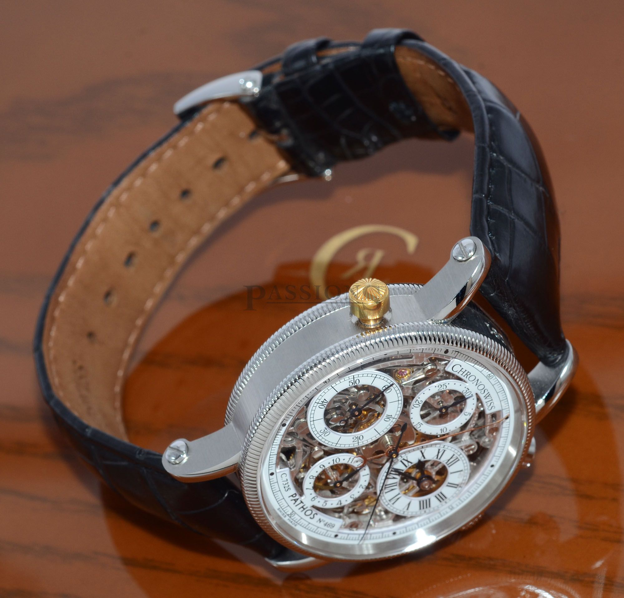 2012 Chronoswiss 38mm Pathos Skeleton Split-Seconds Chronograph CH7323 S automatic in Steel - Image 8