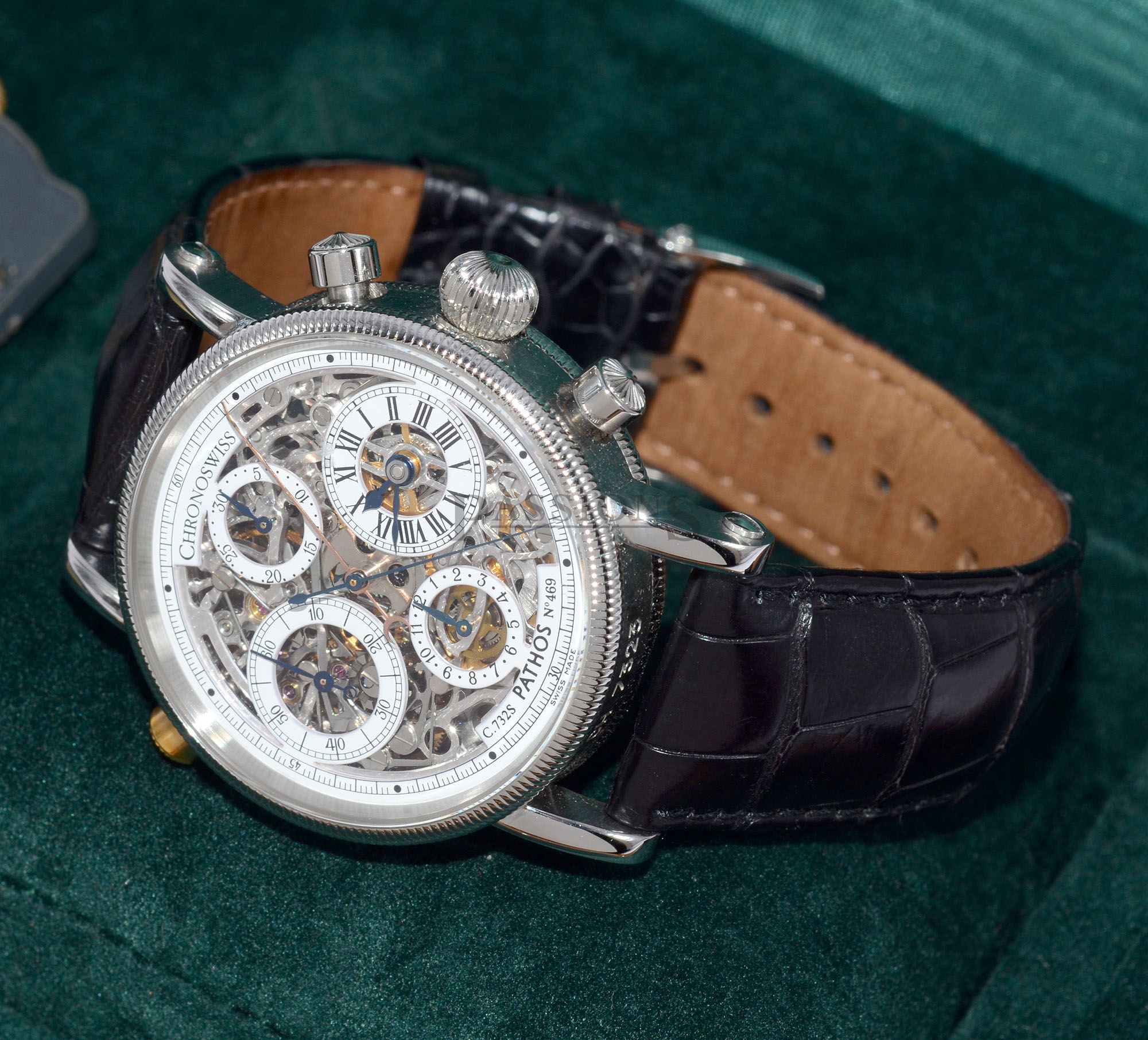 2012 Chronoswiss 38mm Pathos Skeleton Split-Seconds Chronograph CH7323 S automatic in Steel - Image 5