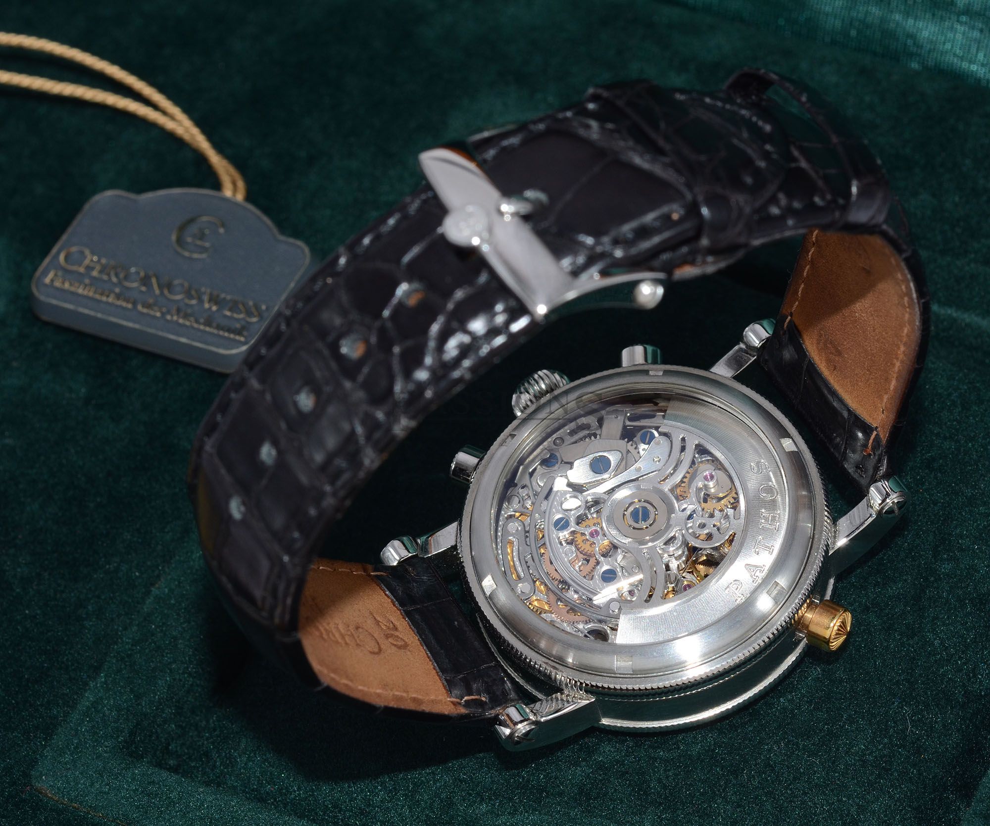 2012 Chronoswiss 38mm Pathos Skeleton Split-Seconds Chronograph CH7323 S automatic in Steel - Image 4