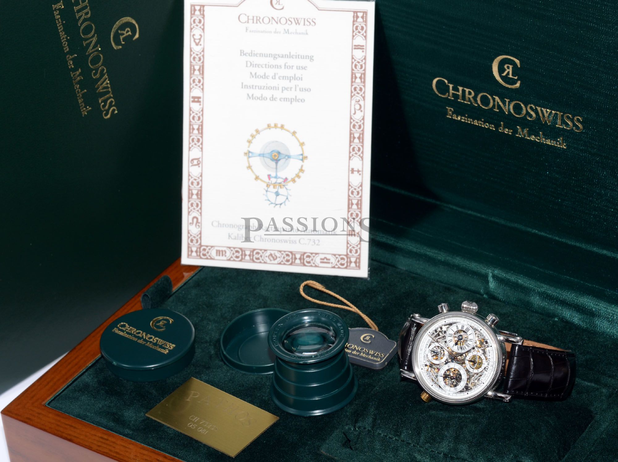 2012 Chronoswiss 38mm Pathos Skeleton Split-Seconds Chronograph CH7323 S automatic in Steel - Image 3